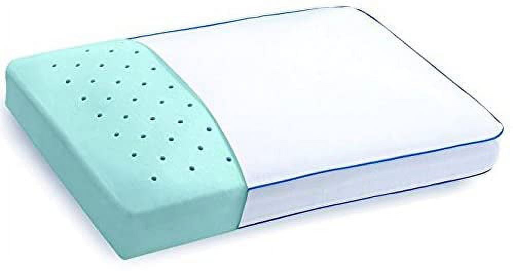 Sleep Innovations Cooling Gel Ventilated Memory Foam Side Sleeper Pillow with Breathable Cover, 5-Year Warranty