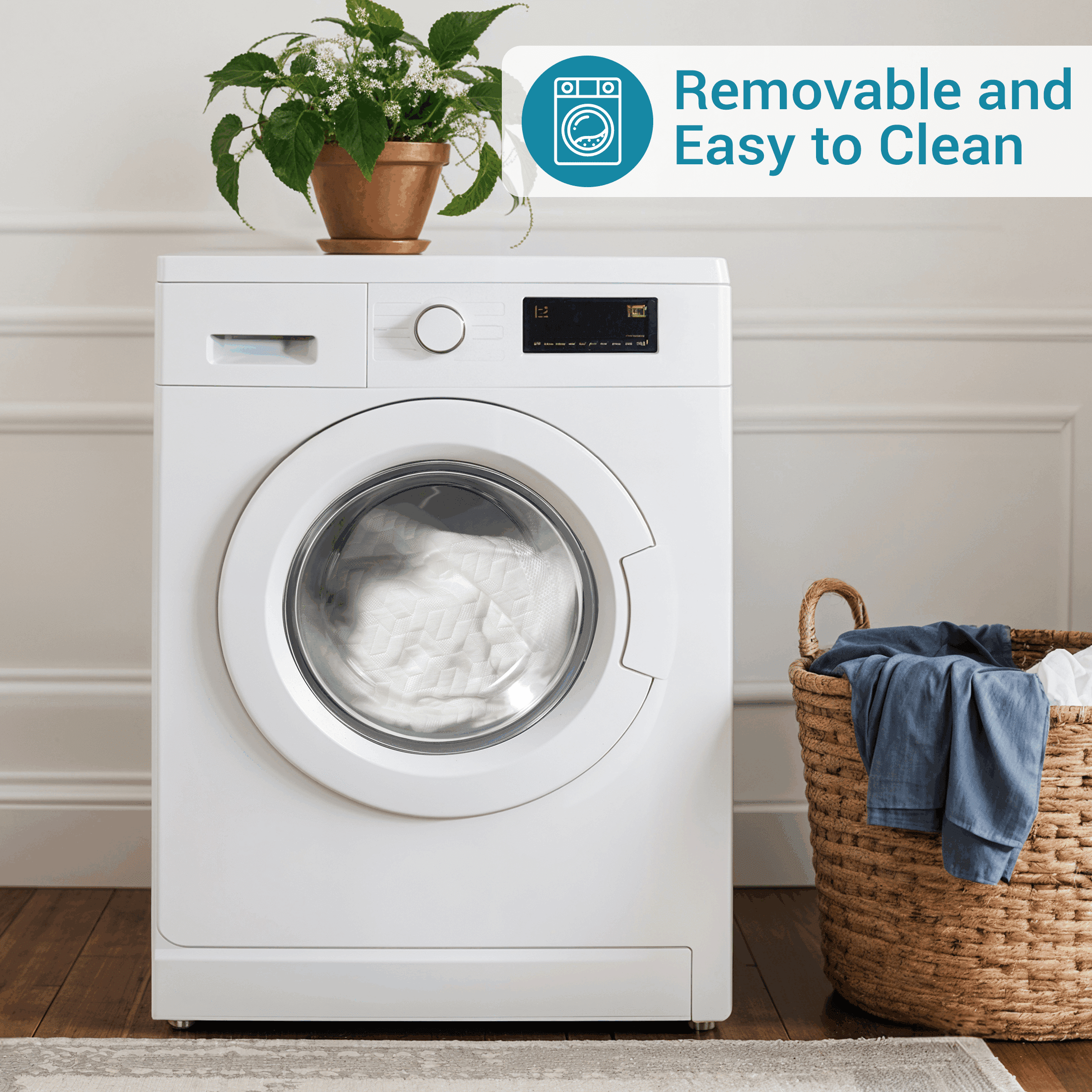 SONORO KATE 3 Inch Gel Memory Foam Mattress Topper with Cooling Bamboo Cover, High Density Non-Slip Mattress Pad for Pressure Relief, CertiPUR-US Certified, Queen