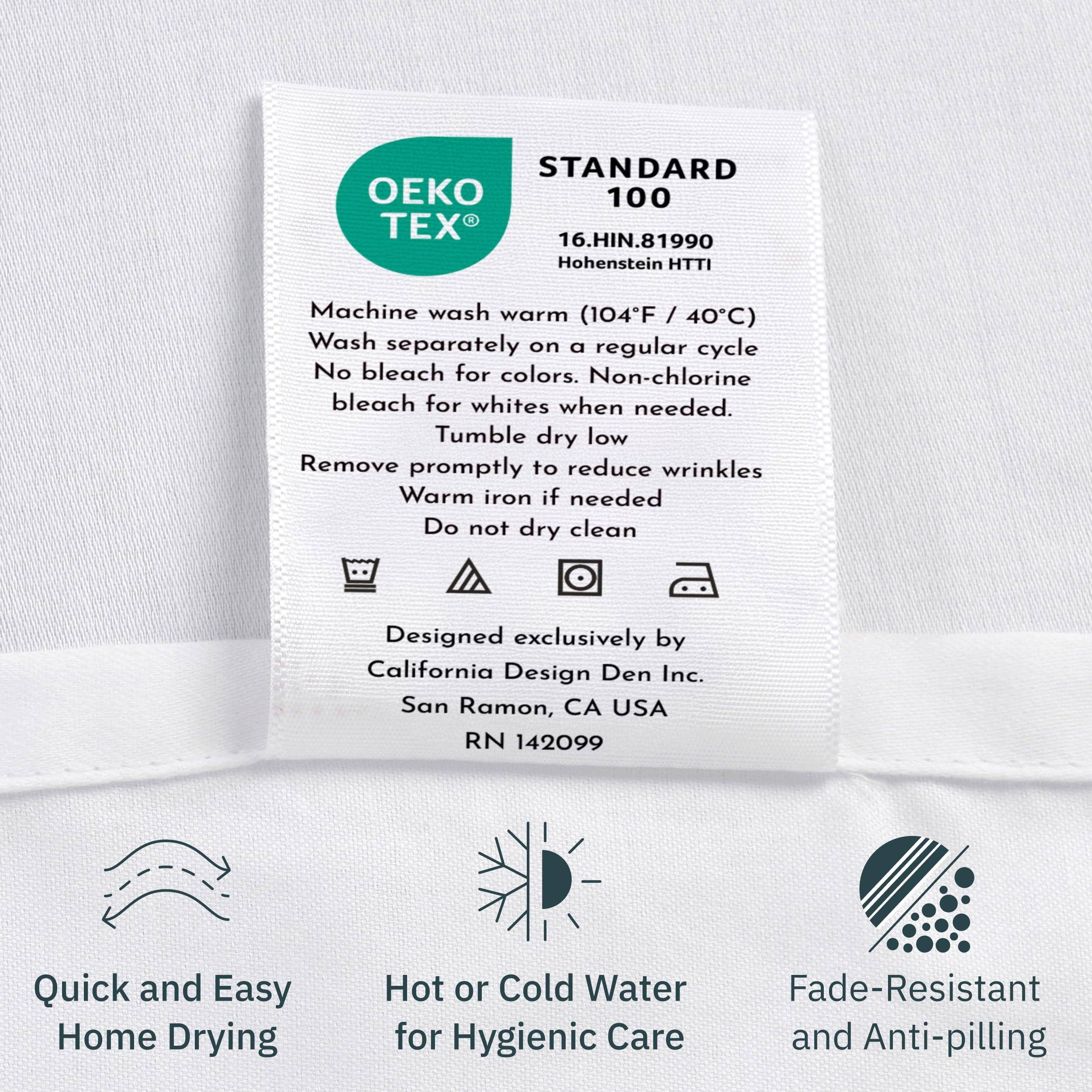 California Design Den White Duvet Cover Queen - 400 Thread Count 100% Cotton, Quality Comforter Cover, Soft Sateen, Bright White