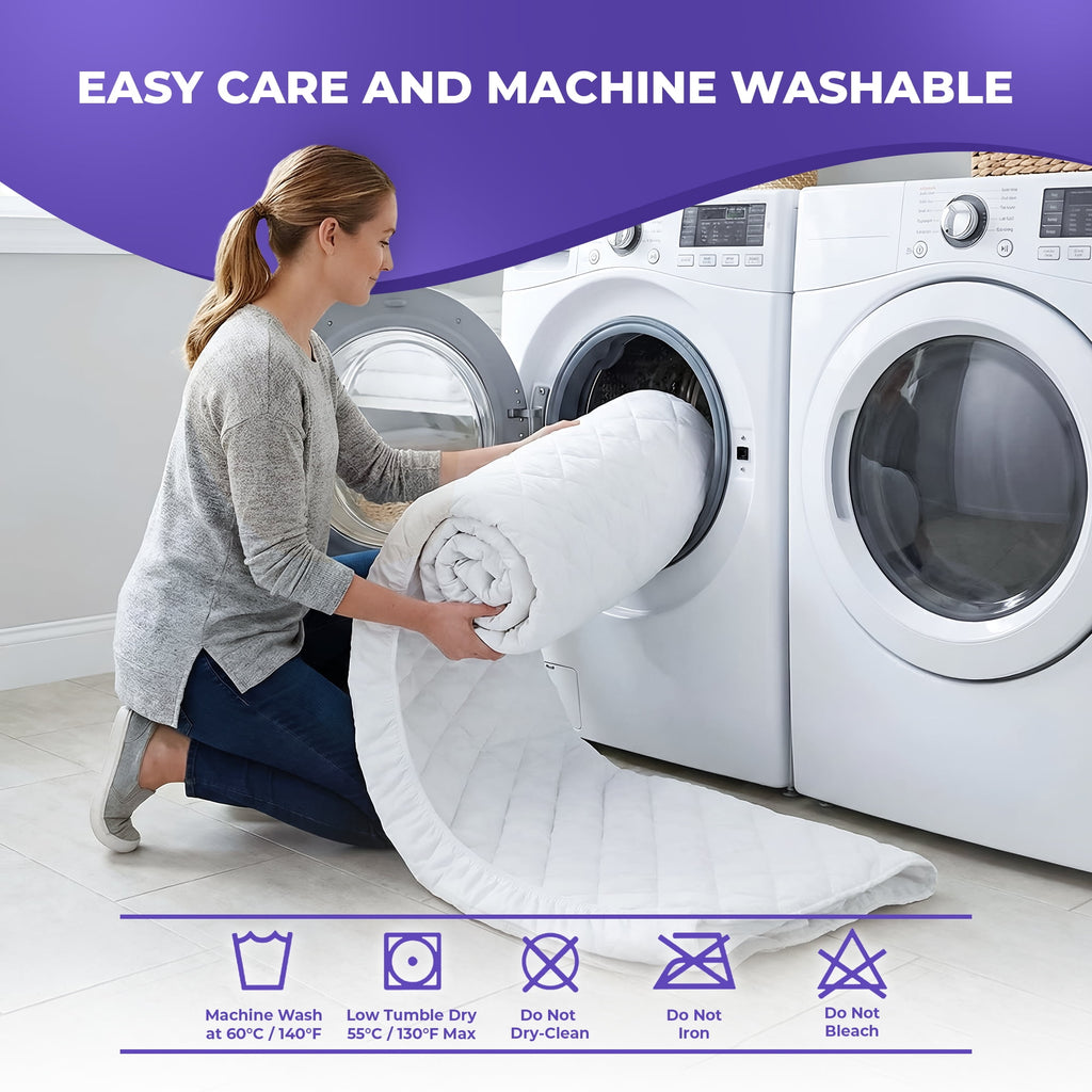 Tawfeeq Linens Waterproof Mattress Protector - Queen - Quilted, Breathable & Noiseless with Deep Pocket Elastic Skirt