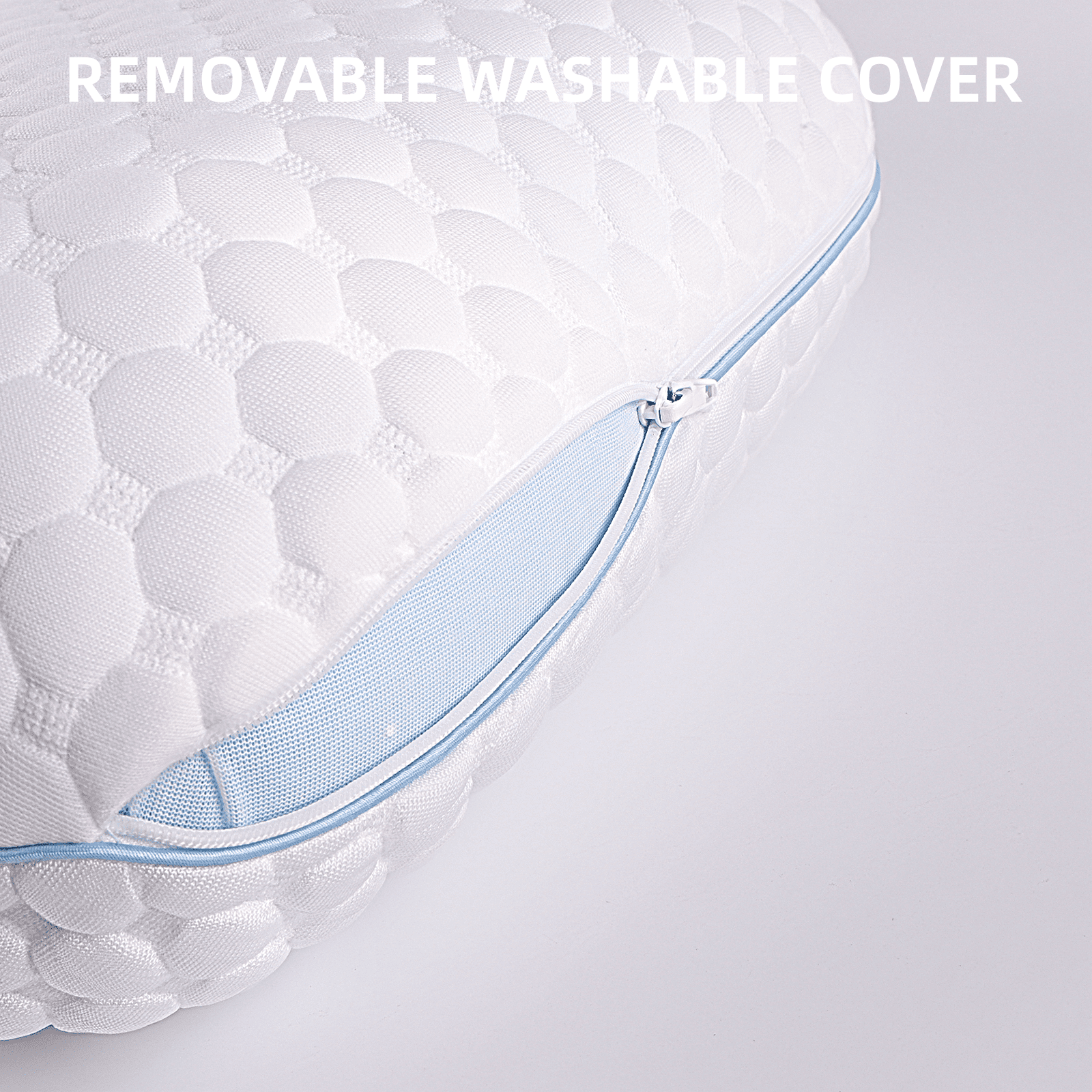 COOKEY Cooling Gel Memory Foam Pillow for Sleeping, Firm Bed Pillow with Washable Cover, for Side, Back and Stomach Sleepers,Standard Size 16" x 24"