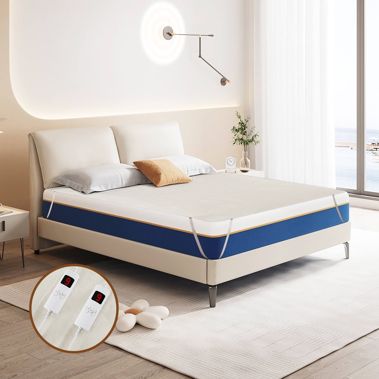 Electric Heated Mattress Pad Safe King 8 Temperature 10h Timer