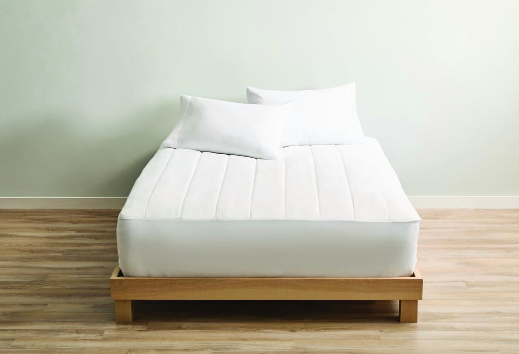 Sunbeam Restful Quilted Heated Mattress Pad 12-Heat Settings,  Queen White