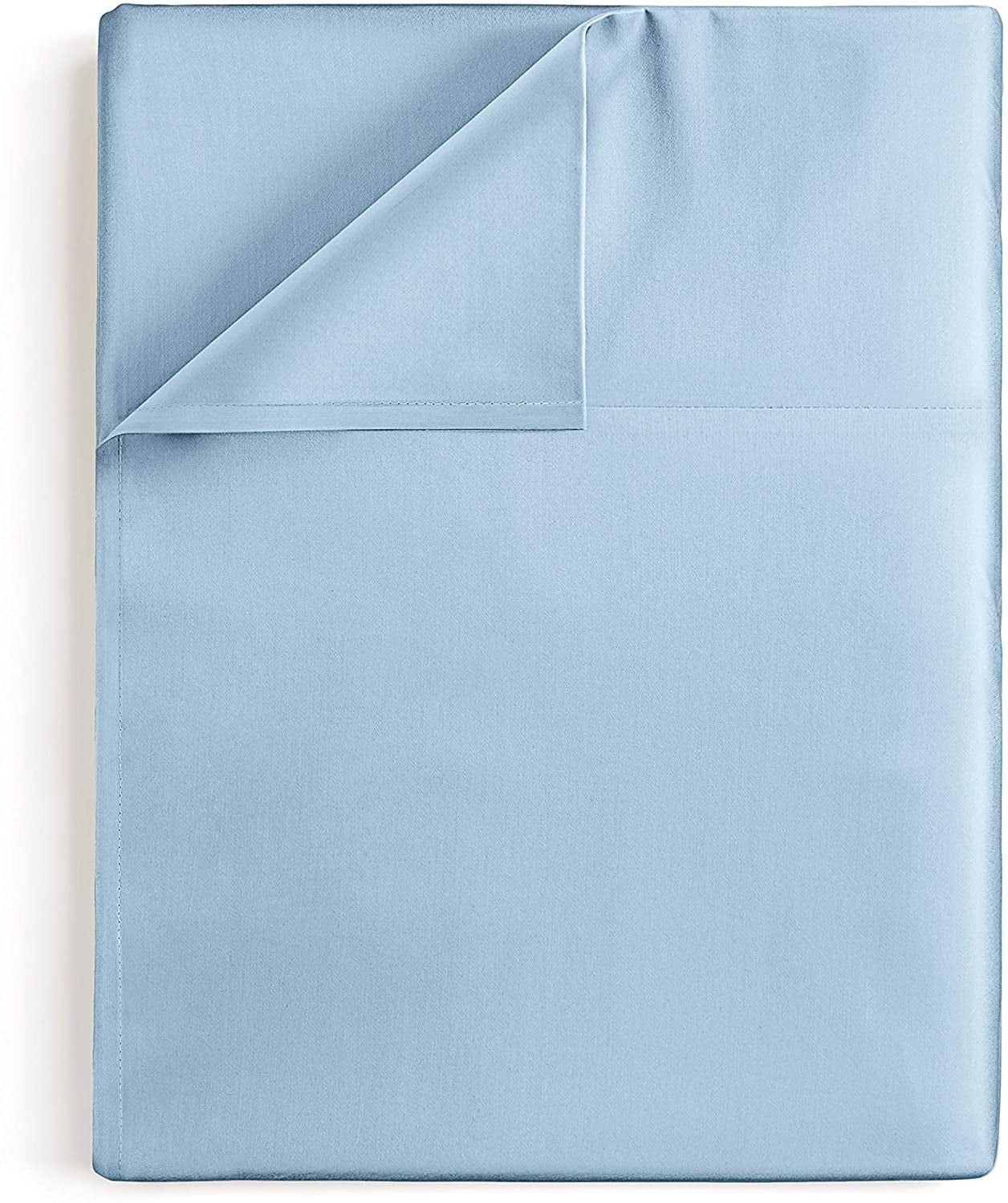 CGK Linens Hotel Luxury Single Flat Sheet Only - Queen Size Extra Soft, Comfy & Breathable Top Sheet, White