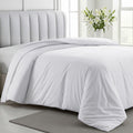 California Design Den White Duvet Cover Queen - 400 Thread Count 100% Cotton, Quality Comforter Cover, Soft Sateen, Bright White