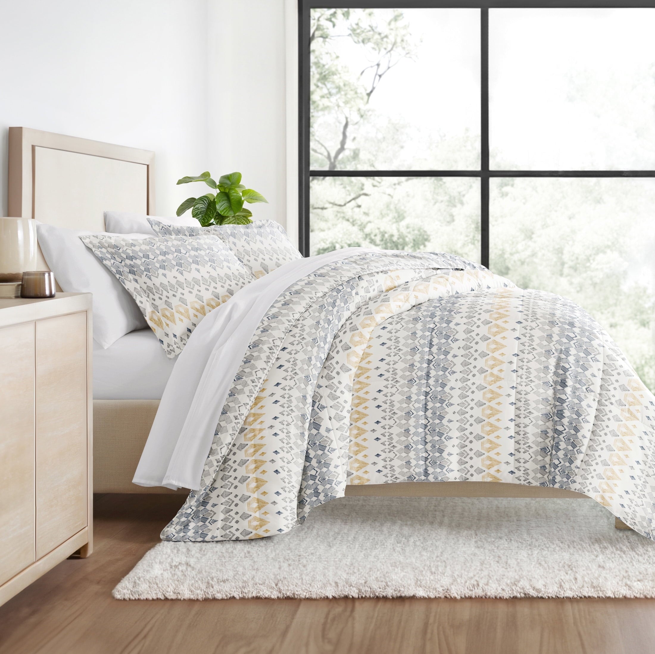 All Season Ultra Soft Comforter Set Down-Alternative Bedding in Southwestern Stitch for Twin/Twin XL Size by Comfort Canopy