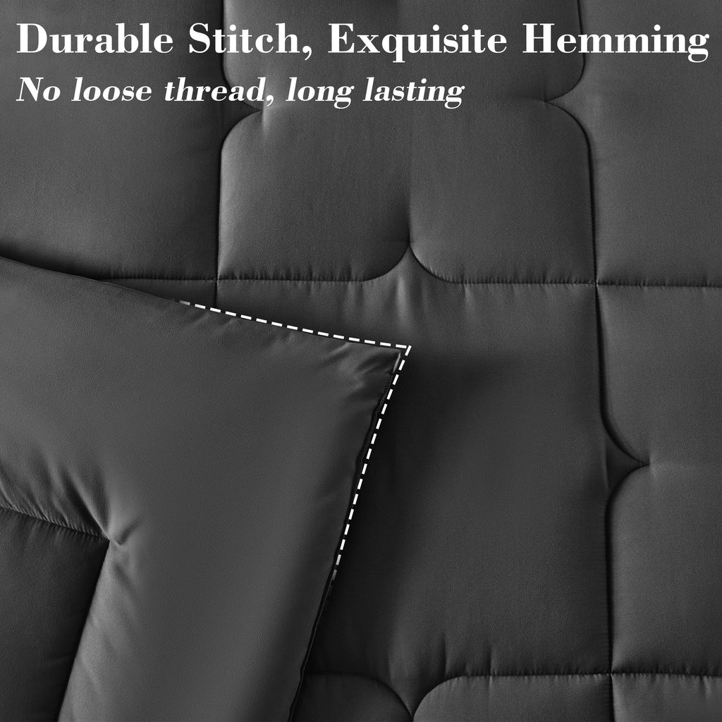 CIVETET 3-Piece Queen Comforter Set - All-Season Down Alternative Bedding Bundle with 2 Pillow Shams, Premium Soft Bedding Set Machine Washable