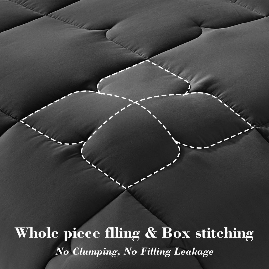 CIVETET 3-Piece Queen Comforter Set - All-Season Down Alternative Bedding Bundle with 2 Pillow Shams, Premium Soft Bedding Set Machine Washable