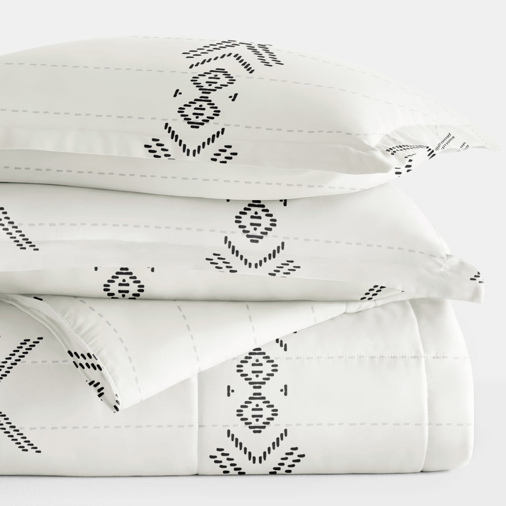 All Season Ultra Soft Comforter Set Down-Alternative Bedding in Southwestern Stitch for Twin/Twin XL Size by Comfort Canopy