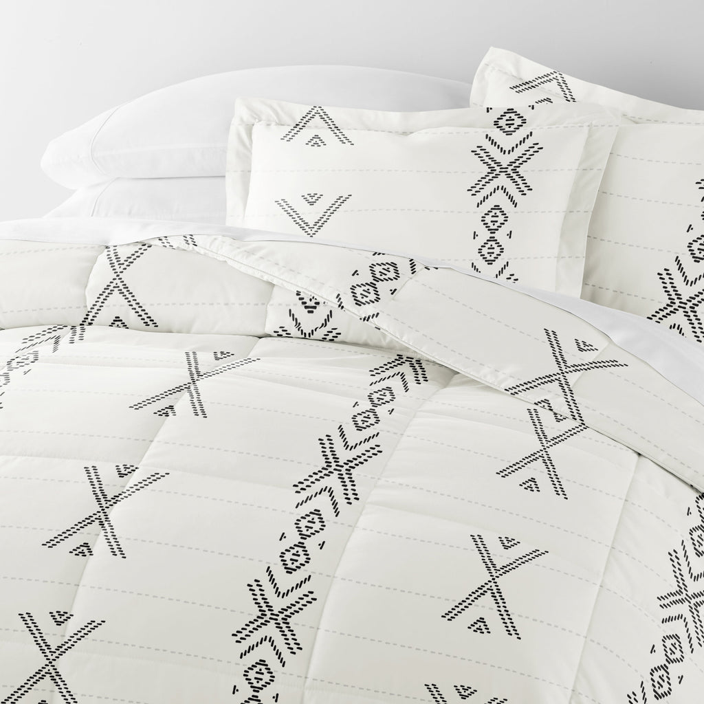 All Season Ultra Soft Comforter Set Down-Alternative Bedding in Southwestern Stitch for Twin/Twin XL Size by Comfort Canopy