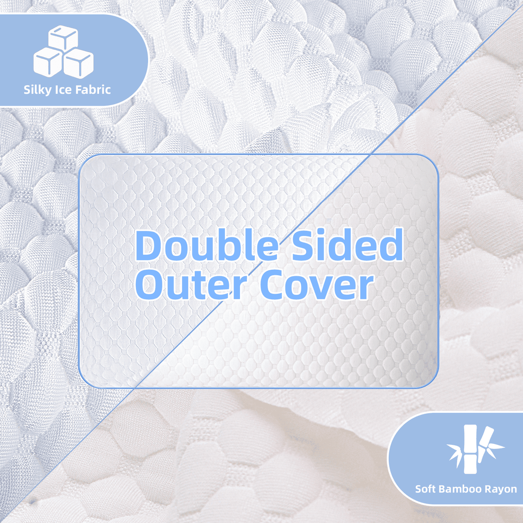 COOKEY Cooling Gel Memory Foam Pillow for Sleeping, Firm Bed Pillow with Washable Cover, for Side, Back and Stomach Sleepers,Standard Size 16" x 24"