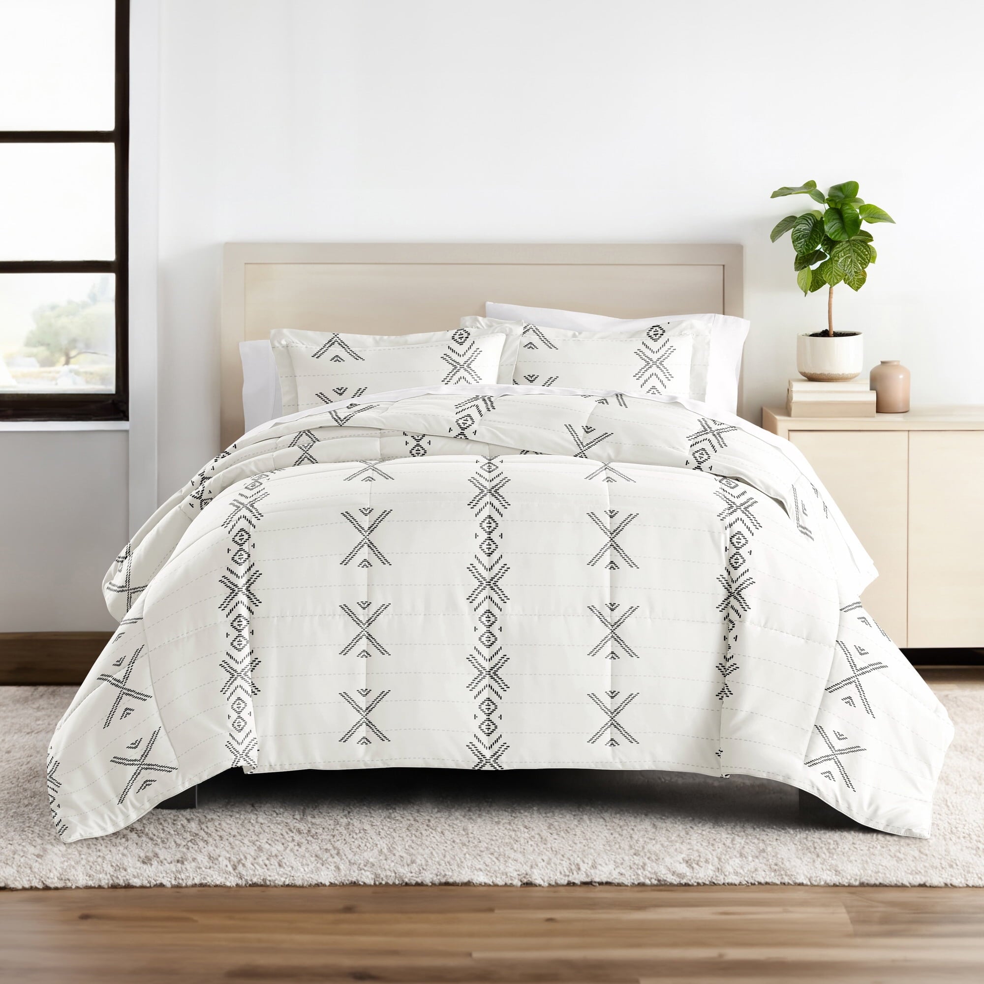 All Season Ultra Soft Comforter Set Down-Alternative Bedding in Southwestern Stitch for Twin/Twin XL Size by Comfort Canopy