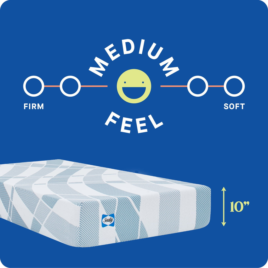 Sealy Dreamlife 10” Queen Gel Memory Foam Mattress-in-a-Box, Adult